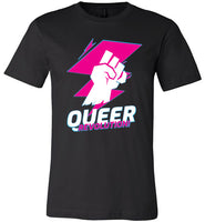 black queer revolution fist modern cut funny cute gay slang lgbtq gay queer trans transgender pride shirt tshirt