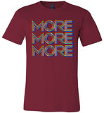 maroon more more more modern cut funny cute gay slang lgbtq gay queer trans transgender pride shirt tshirt