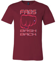 dark red fags bash back fist modern cut funny cute gay slang lgbtq gay queer trans transgender pride shirt tshirt