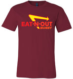 dark red eat-n-out bussy in-n-out burger unisex modern cut funny cute gay slang lgbtq gay queer trans transgender pride shirt tshirt