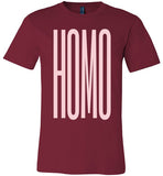 red sexy slim modern cut homo big pink lettering funny cute gay slang lgbtq gay pride shirt tshirt