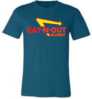 deep teal eat-n-out bussy in-n-out burger unisex modern cut funny cute gay slang lgbtq gay queer trans transgender pride shirt tshirt