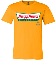 yellow gold krispy kween krisy kreme logo sexy slim modern cut funny cute gay slang lgbtq gay queer trans transgender pride shirt tshirt