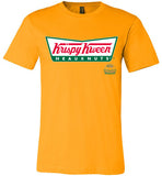 yellow gold krispy kween krisy kreme logo sexy slim modern cut funny cute gay slang lgbtq gay queer trans transgender pride shirt tshirt