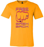 yellow gold fags bash back fist modern cut funny cute gay slang lgbtq gay queer trans transgender pride shirt tshirt