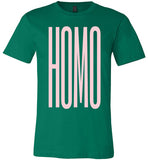 green sexy slim modern cut homo big pink lettering funny cute gay slang lgbtq gay pride shirt tshirt