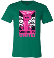 green sodomites unite fist modern cut funny cute gay slang lgbtq gay queer trans transgender pride shirt tshirt