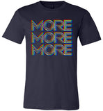 navy blue more more more modern cut funny cute gay slang lgbtq gay queer trans transgender pride shirt tshirt