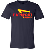 navy blue eat-n-out bussy in-n-out burger unisex modern cut funny cute gay slang lgbtq gay queer trans transgender pride shirt tshirt