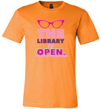 orange the library is open rupauls drag race modern cut funny cute gay slang lgbtq gay queer trans transgender pride shirt tshirt