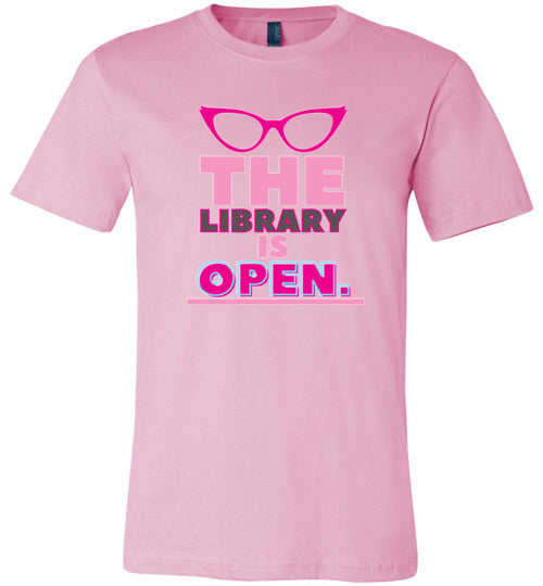 light pink the library is open rupauls drag race modern cut funny cute gay slang lgbtq gay queer trans transgender pride shirt tshirt