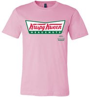 light pink krispy kween krisy kreme logo sexy slim modern cut funny cute gay slang lgbtq gay queer trans transgender pride shirt tshirt