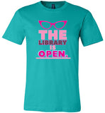 teal the library is open rupauls drag race modern cut funny cute gay slang lgbtq gay queer trans transgender pride shirt tshirt