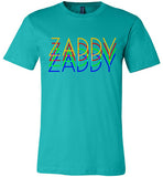 teal zaddy gay daddy modern cut funny cute gay slang lgbtq gay queer trans transgender pride shirt tshirt