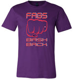 purple fags bash back fist modern cut funny cute gay slang lgbtq gay queer trans transgender pride shirt tshirt