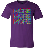 purple more more more modern cut funny cute gay slang lgbtq gay queer trans transgender pride shirt tshirt