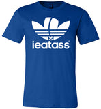 royal blue i eat ass adidas logo modern cut funny cute gay slang lgbtq gay queer trans transgender pride shirt tshirt