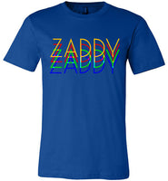 royal blue zaddy gay daddy modern cut funny cute gay slang lgbtq gay queer trans transgender pride shirt tshirt