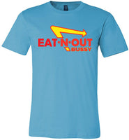 turquoise eat-n-out bussy in-n-out burger unisex modern cut funny cute gay slang lgbtq gay queer trans transgender pride shirt tshirt