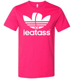 fuschia i eat ass adidas logo modern cut funny cute gay slang lgbtq gay queer trans transgender pride shirt tshirt