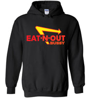 black eat-n-out bussy in-n-out burger unisex modern cut funny cute gay slang lgbtq gay queer trans transgender pride hoodie sweatshirt