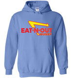 light blue eat-n-out bussy in-n-out burger unisex modern cut funny cute gay slang lgbtq gay queer trans transgender pride hoodie sweatshirt