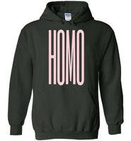 black homo big pink lettering funny cute gay slang lgbtq queer trans pride hoodie sweatshirt