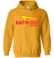 yellow gold eat-n-out bussy in-n-out burger unisex modern cut funny cute gay slang lgbtq gay queer trans transgender pride hoodie sweatshirt