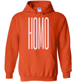 orange homo big pink lettering funny cute gay slang lgbtq queer trans pride hoodie sweatshirt