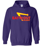 purple eat-n-out bussy in-n-out burger unisex modern cut funny cute gay slang lgbtq gay queer trans transgender pride hoodie sweatshirt