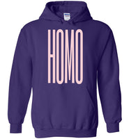 purple homo big pink lettering funny cute gay slang lgbtq queer trans pride hoodie sweatshirt