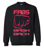 black fags bash back fist unisex funny cute gay slang lgbtq gay queer trans transgender pride sweatshirt shirt