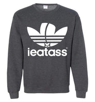 heather grey i eat ass adidas logo cute gay slang lgbtq gay trans transgender pride shirt sweatshirt