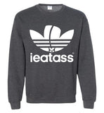 heather grey i eat ass adidas logo cute gay slang lgbtq gay trans transgender pride shirt sweatshirt