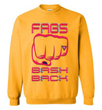 yellow gold fags bash back fist unisex funny cute gay slang lgbtq gay queer trans transgender pride sweatshirt shirt