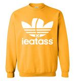yellow gold i eat ass adidas logo cute gay slang lgbtq gay trans transgender pride shirt sweatshirt