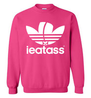 neon pink fuschia i eat ass adidas logo cute gay slang lgbtq gay trans transgender pride shirt sweatshirt