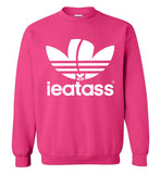 neon pink fuschia i eat ass adidas logo cute gay slang lgbtq gay trans transgender pride shirt sweatshirt
