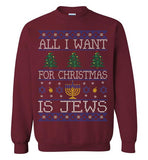 All I Want For Christmas Is Jews Sweatshirt