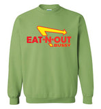 light green eat-n-out bussy in-n-out burger unisex modern cut funny cute gay slang lgbtq gay queer trans transgender pride shirt sweatshirt