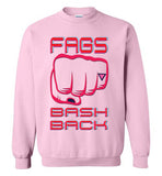 light pink fags bash back fist unisex funny cute gay slang lgbtq gay queer trans transgender pride sweatshirt shirt