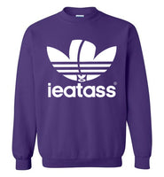 purple i eat ass adidas logo cute gay slang lgbtq gay trans transgender pride shirt sweatshirt