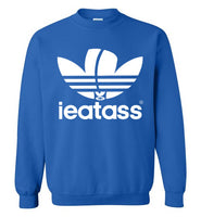 royal blue i eat ass adidas logo cute gay slang lgbtq gay trans transgender pride shirt sweatshirt