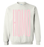 white homo big pink lettering funny cute gay slang lgbtq gay trans transgender pride sweatshirt shirt