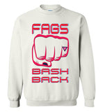 white fags bash back fist unisex funny cute gay slang lgbtq gay queer trans transgender pride sweatshirt shirt