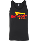 navy blue eat-n-out bussy in-n-out burger unisex modern cut funny cute gay slang lgbtq gay queer trans transgender pride tank top shirt