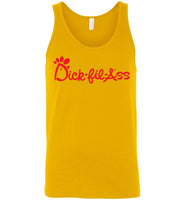 yellow sexy slim modern cut dick-fil-ass chick-fil-a cute gay slang lgbtq gay trans transgender pride shirt tank top