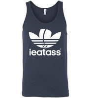 navy blue sexy slim modern cut i eat ass adidas logo cute gay slang lgbtq gay trans transgender pride shirt tank top