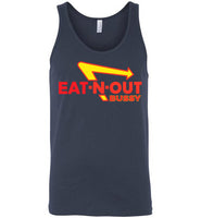 navy eat-n-out bussy in-n-out burger unisex modern cut funny cute gay slang lgbtq gay queer trans transgender pride tank top shirt