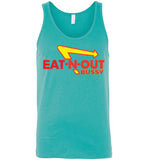 teal eat-n-out bussy in-n-out burger unisex modern cut funny cute gay slang lgbtq gay queer trans transgender pride tank top shirt